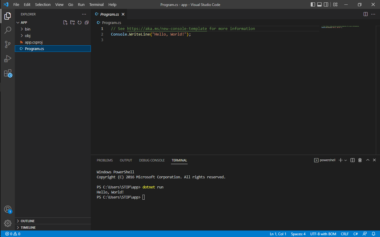 Get started with C# and .NET in Visual Studio Code