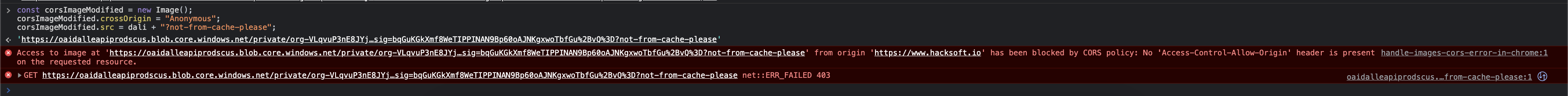 Dealing With Image Cors Error In Chrome, Chromium And Edge